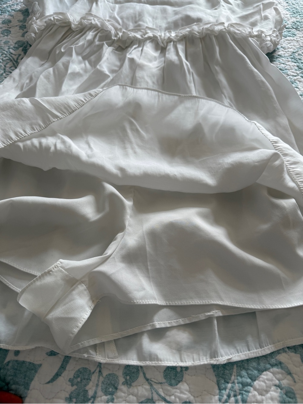 Zara White Ruffle-Trim Mini Dress - Picture 8 of 8